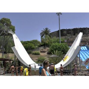 Security Fiberglass Wave Pool Slide With UV And Fade - Resistant