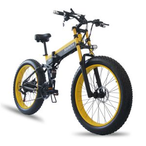 Integrated Battery Fat Tire Folding Electric Bike 6061 Alu Frame