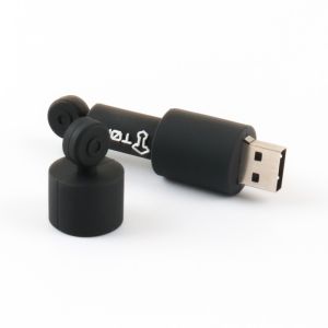 Data Encryption Round Custom USB Flash Drives PVC/Silicone Material