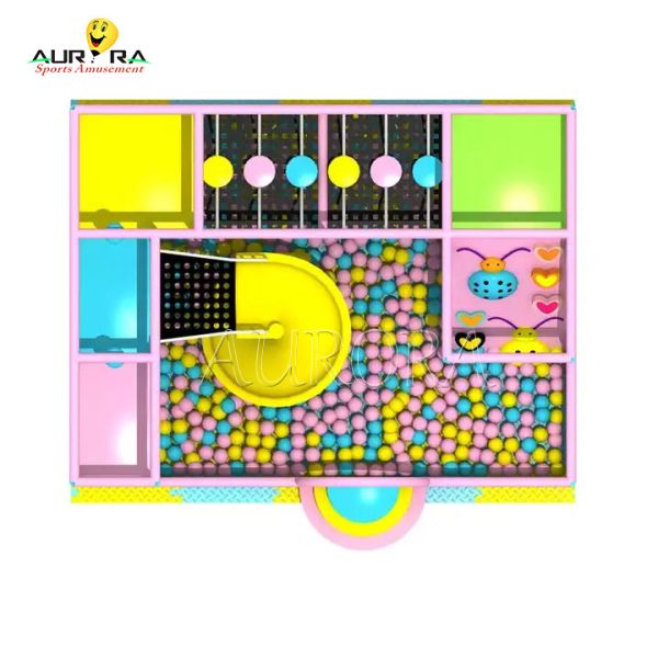 Yellow LLDPE Playground School Soft Play Equipment Indoor For Children