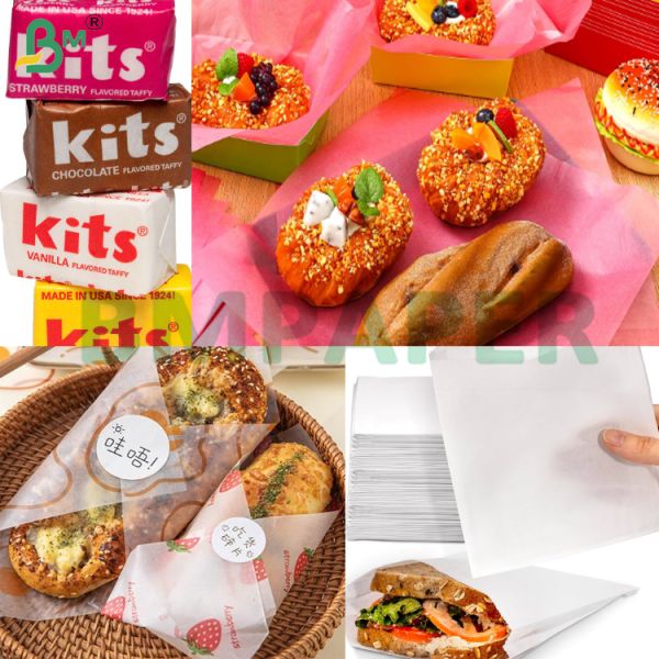 35Gsm 40Gsm FDA Certified Wax Paper Sheets for Candy Wrapping