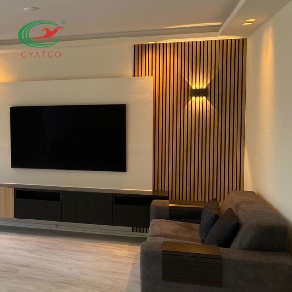 Ceiling Laminated Sound Acoustic Panel Multipurpose Wood Veneer