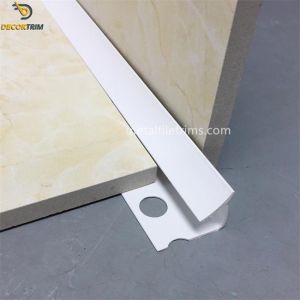 PVC Internal Corner Tile Trim White Color For Wall Corner Decoration