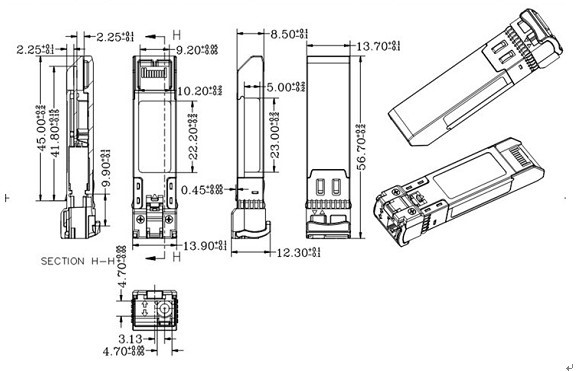 RoHS Compliant 10Gb/s SFP+ Bi-Directional Transceiver, 40km