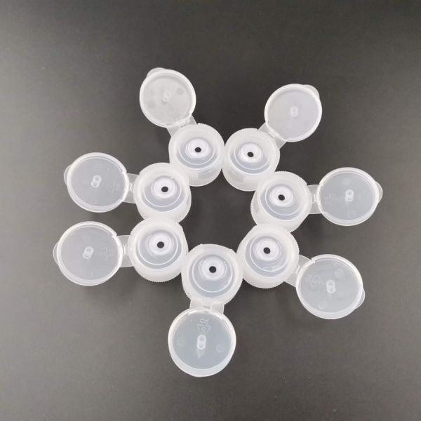 Round Clear Flip Up 20 / 410 Plastic Bottle Caps