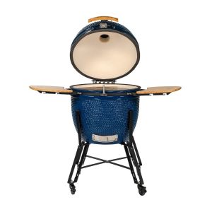 Quality Ceramic Pizza Charcoal Kamado Grill 27 Inch BBQ Bamboo Sidetable 304 for sale