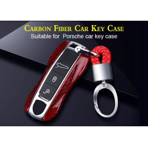 Wear Resistant Smooth Carbon Fiber Porsche Car Key Cover
