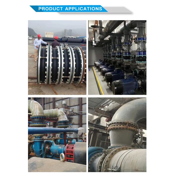 8inch 200mm End Face Fully Sealed Carbon Steel Flanged Rubber Flex Connectors Single Ball Rubber Coupling Joint