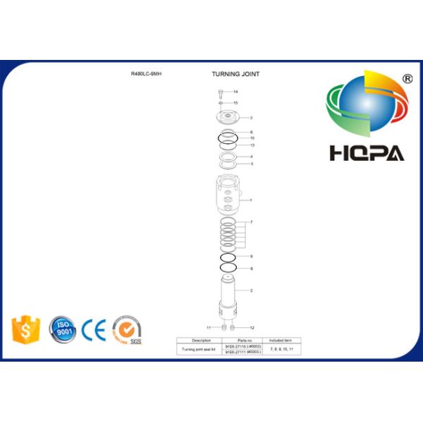 91E6-27111 Turning Joint Seal Kit for Excavator Hyundai R480LC-9