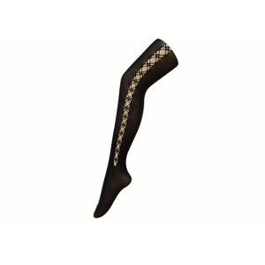 Large Diamond Women'S Socks & Tights Black Snagging Resistance