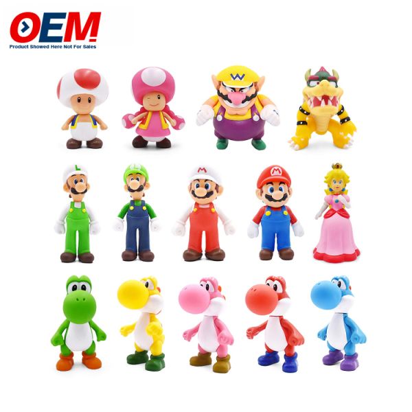 Factory custom plastic pvc vinyl fugure toys Custom Kawaii Figure Mario Collective Toy Set