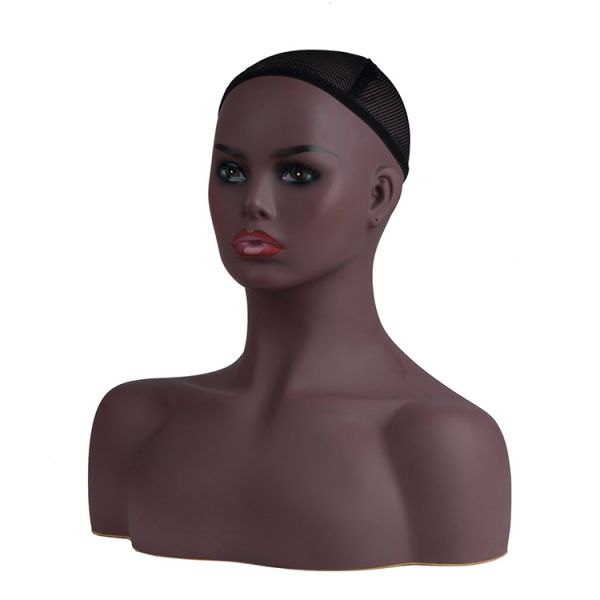 Fashion mannequin black women with mannequins female half body display wigs for mannequins