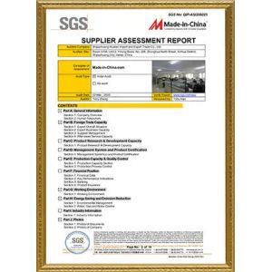 HUATAO LOVER LTD Certifications