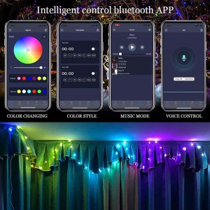 USB 50/100 Led 5/10m Iridescence Point Control LED Skin Line String Light for