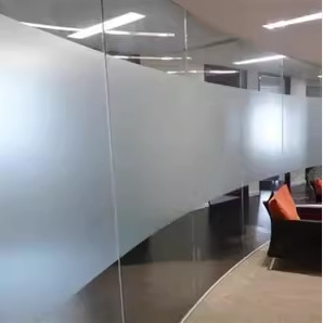 Artistic/Milk-White Frosted Glass Used for Shower Room Partition with Fine Privacy