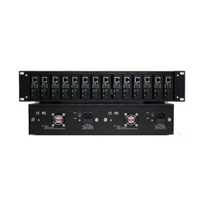 TS-2U14R Series 19 Inch Fiber Transceiver Frame Power Protection
