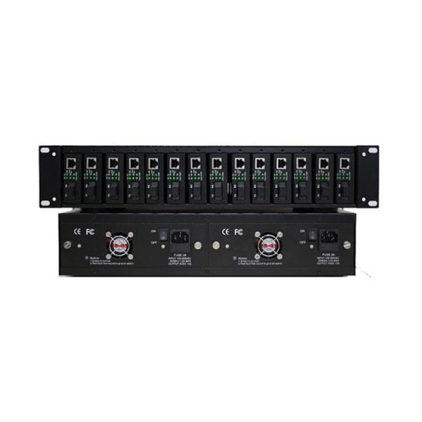 Buy TS-2U14R Series 19 Inch Fiber Transceiver Frame Power Protection at wholesale prices