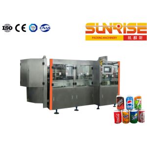 SUNRISE Carbonated Drinks Production Line , 60 heads Beer Can Filling Machine