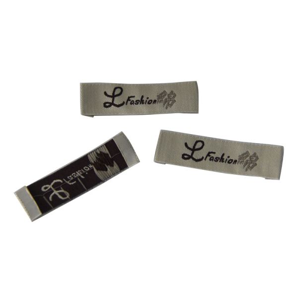 Offwhite Cotton Crochet woven Labels Soft Edge Personalized color Logo for Clothes