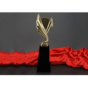 Globe Metal Trophy Cup / Event Souvenirs With Black Crystal Base