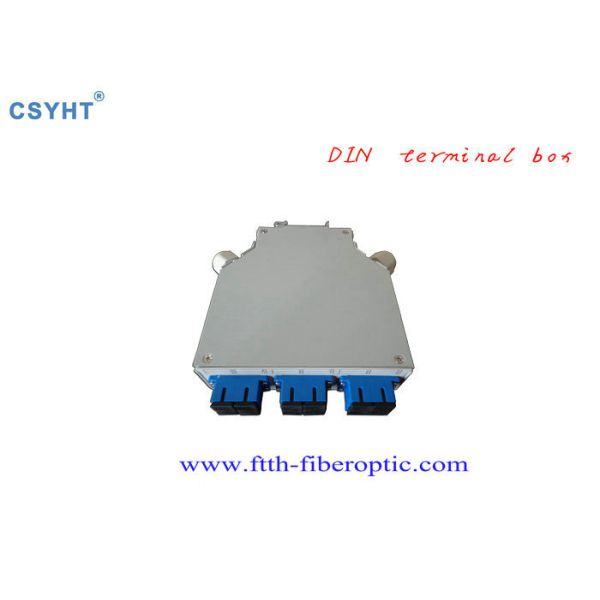 Buy Metal FTTH Fiber Optic Terminal Box DIN Type 12 Ports SC/UPC Duplex at wholesale prices