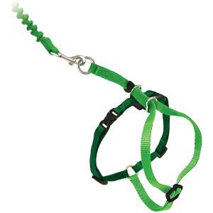 Adjustable Nylon Cat Harness Collar With Bungee Leash
