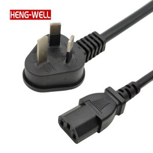 Quality HENG-WELL 3 Pin Stripped Power Cord 0.61m/2.5m with C13/C5 Angle Plug for Laptop/Printer &amp; Consumer Electronics for sale