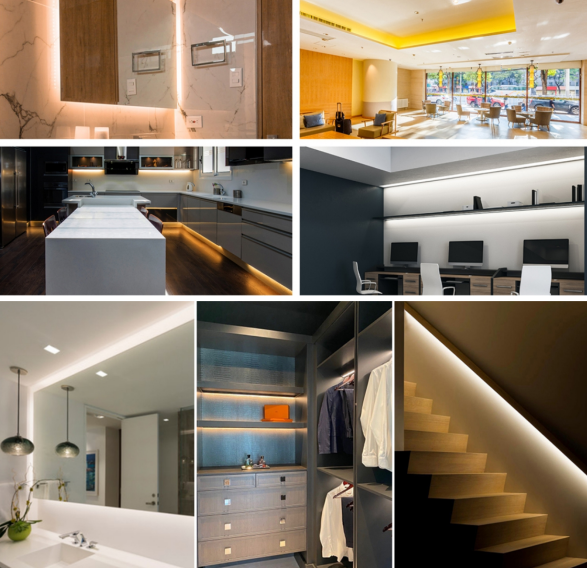 DC24V Pure White Digital 420LEDS COB Strip Light With 6500K Color Temperature IP20 Rated