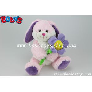 China Pink Bunny Stuffed Animal With Sun Flower As Valentine gifts on sale