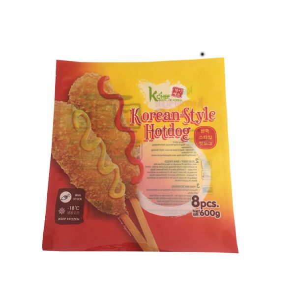Buy custom printed food frozen packaging plastic bag for seafood, salmon, fish, vegetables, fruit sauce,frozen corn dog at wholesale prices