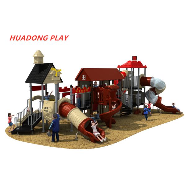 Durable Plastic Children'S Outdoor Playground Slides Equipment For Each Community