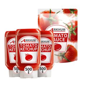 Tomato Ketchup Sauce in Bottles with 2-Year Shelf Life