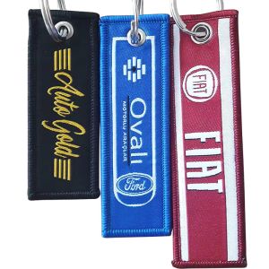 Quality Customization Personalized Woven Key Tag Shining Charm Soft Metal Keychains for sale