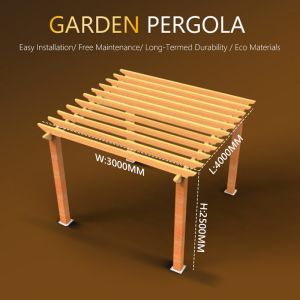 Custom WPC Pergola Waterproof Modern Wood Pergola Low Maintenance