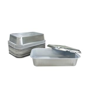 Aluminum Foil Airline Food Packing Container With Foil Lids Environmentally