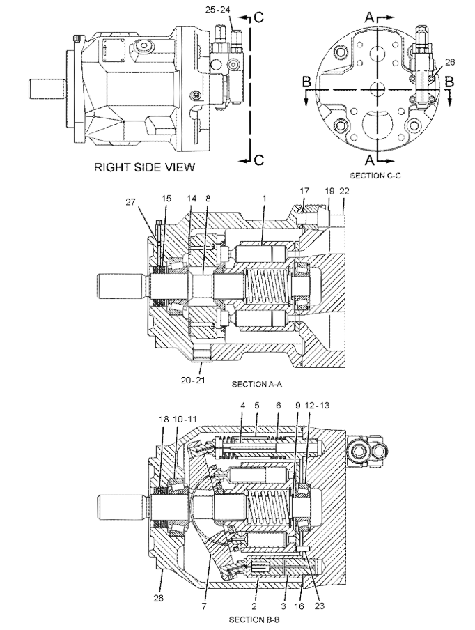 232-1835 10R-9089 2321835 10R9089 Hydraulic Piston Pump for Caterpillar Trucks 784C 785C 785D Excavator Spare Parts Aftermarket Original