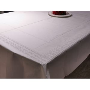 White Disposable Paper Tablecloth 1.37mx2.74m Flexible No Folding