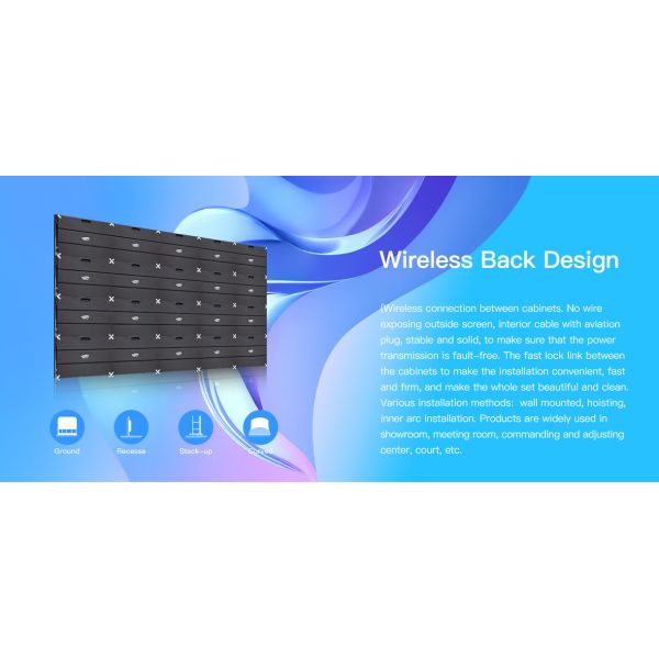 Die Casting Alumiunm Indoor LED Video Panel Screen Magnetic Front Service