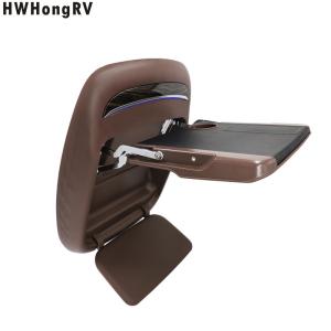 Quality custom auto seat back folding table /dinner table/work table for luxury car van and V I P car with manual footrest for sale