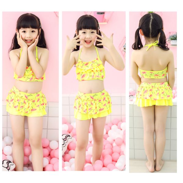 Baby Girls Two Pieces Bikini Set Swimwear Beach Swimsuit Swimming Suit for Children