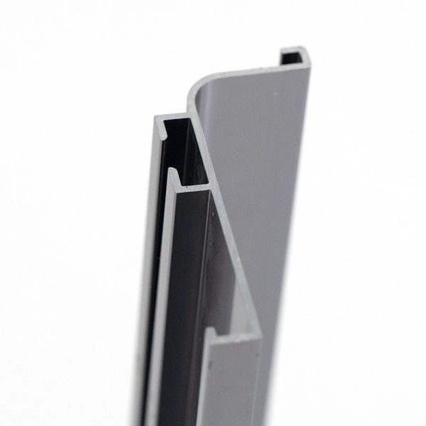 Black Aluminium Profile Handle Custom Furniture Hardware For Sliding Wardrobe Doors