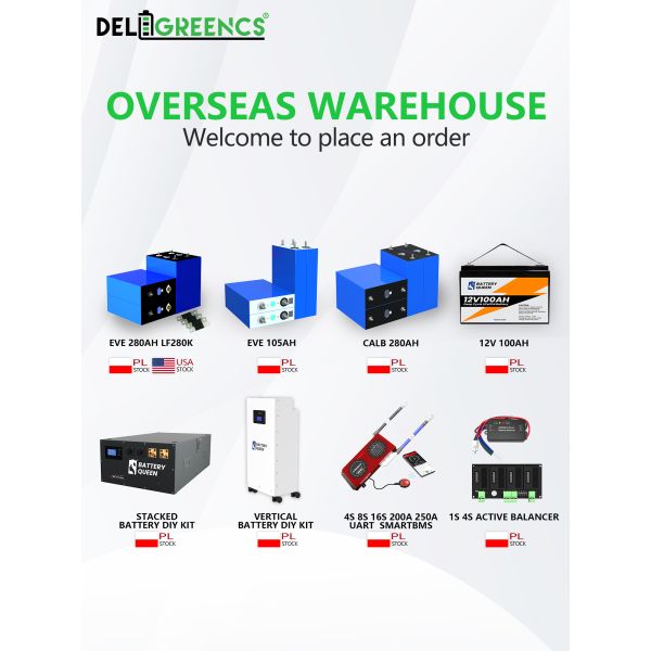 DDP free shipping EU warehouse EVE lifepo4 battery Grade A 3C discharge EVE 105AH for 48V 100AH system