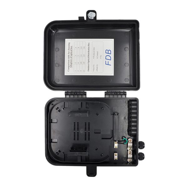 Outdoor 85mm Fiber Optic Splitter Box Plc Two Tier In 2 Out 16