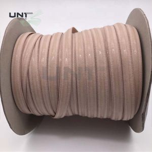 Customized Nude Garments Accessories Polyester Silicone Drip Elastic Tape