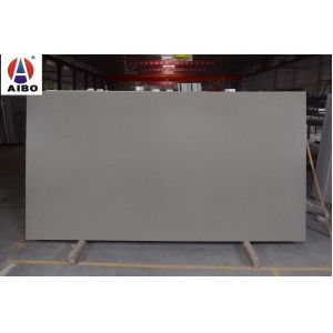 Quality 12mm Thickness Fresh Grey Color Artificial Quartz Slab For Decorative Flooring Tile for sale