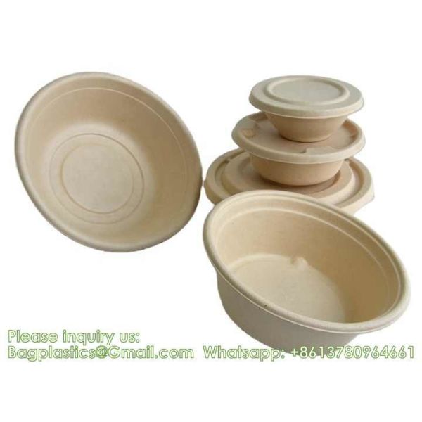 Customized Food Grade Biodegradable Disposable 1000ml 90mm Tall Sugarcane