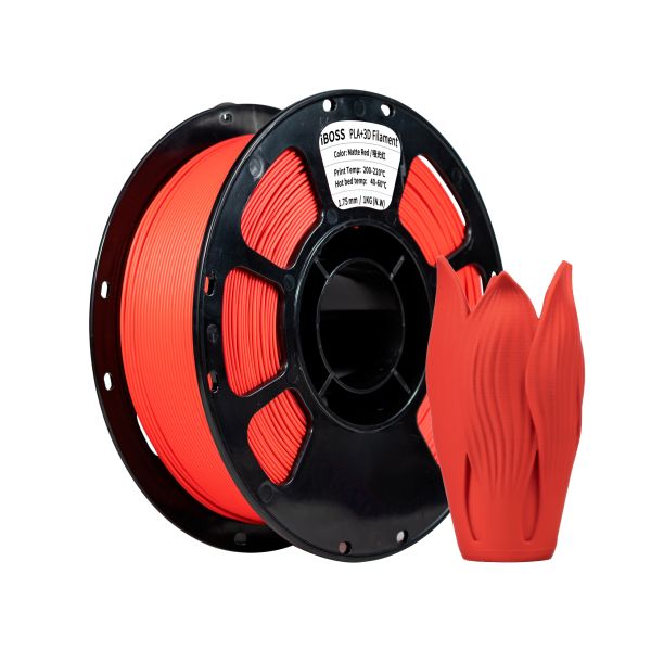 iBOSS 3D Printer PLA+ Filament Matte Red 3d Printing Filament 1.75mm 3d Printing