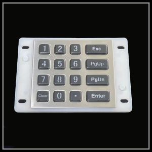 Waterproof Metal Backlit Numeric Keypad Light Transmitting LED Light Emitting