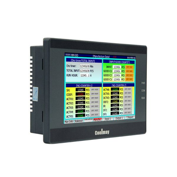 Buy EX3G 2 Analog Output PLC Touch Panel 32K Program Capacity Coolmay HMI PLC All In One at wholesale prices