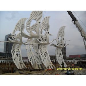 Stainless steel landscape sculpture